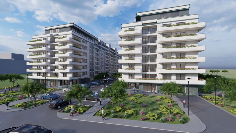 Pipera Plaza, apartament 2 camere, gradina privata, bloc finalizat.